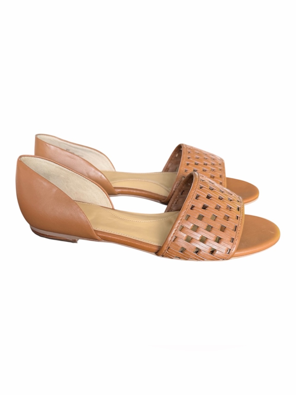 Talbots Woven Leather Flats in Tan